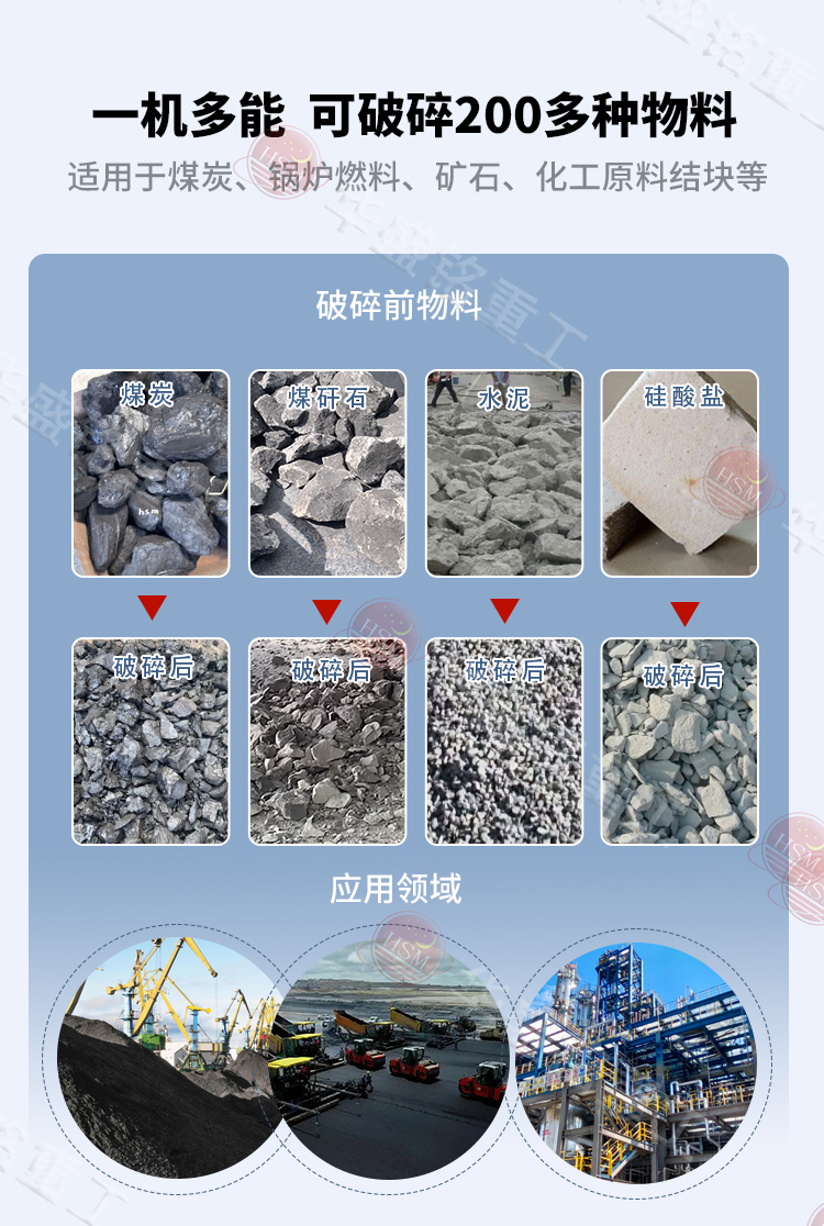 入爐煤齒輥破碎機適用物料